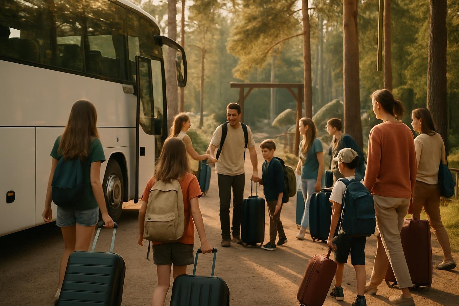 Заезд в лагерь